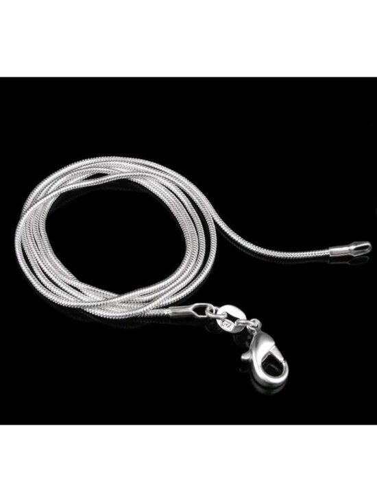 Unbranded Jewelry - 925 Sterling Silver 1mm Snake Chain Necklace 24" Minimalist Jewelry Layering